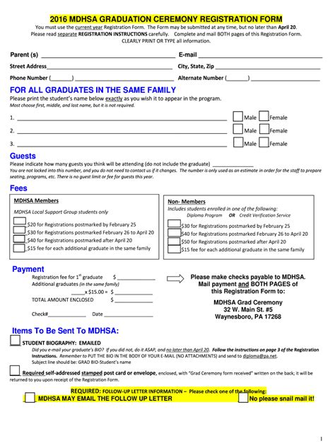 Fillable Online FOR ALL GRADUATES IN THE SAME FAMILY - mdhsa-paorg Fax ...
