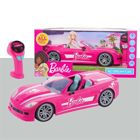 Barbie's Pink RC Convertible Car with Lights for Kids, Ages 3 Up, Ideal ...