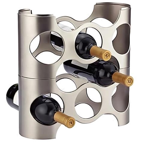 Round Cutout Wine Rack With Oval Base Modern Metal Wine Holder - Etsy
