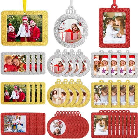 Amazon.com - Queekay 48 Pieces Christmas Photo Ornaments Hanging ...