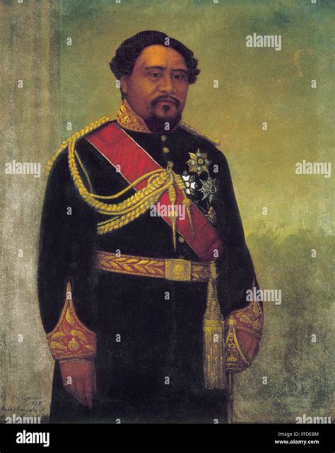 KAMEHAMEHA V (1830-1872)./nKing of Hawaiian Islands, 1863-1872. Oil on ...