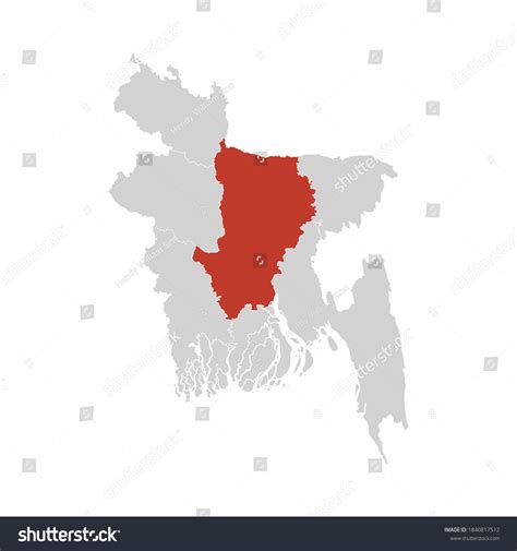Dhaka Highlighted On Bangladesh Map Eps: เวกเตอร์สต็อก (ปลอดค่าลิขสิทธิ์) 1840817512 | Shutterstock