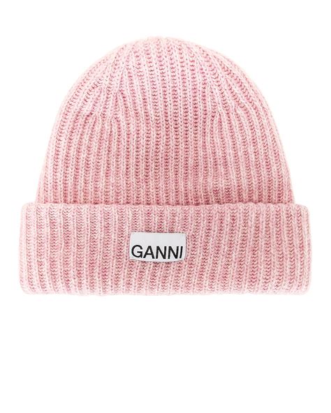 Ganni Structured Rib Beanie in Lilac Sheet | FWRD