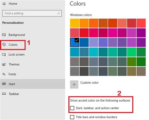 Image result for Taskbar Color Settings 2020