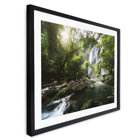 Poster Waterfall in the forest | wall-art.com