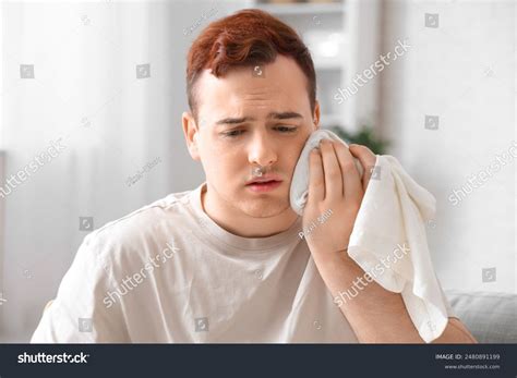 Young Man Cold Compress Suffering Toothache Stock Photo 2480891199 | Shutterstock
