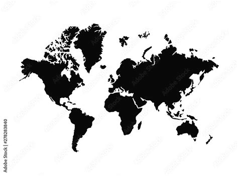 Flat World Map Vector 的图像结果