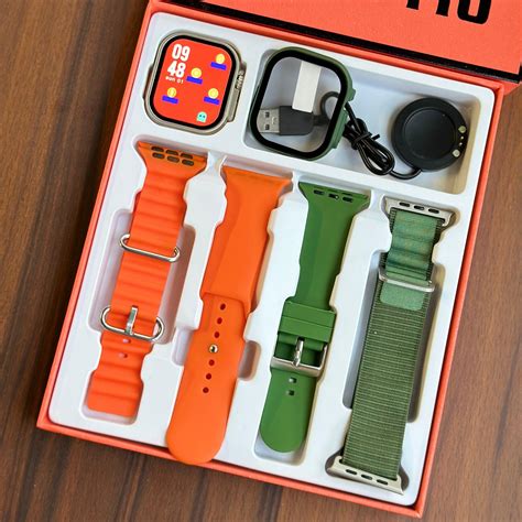 4 In 1 Ultra Smartwatch Combo Offer | 4 Straps, Protection Case With Watch