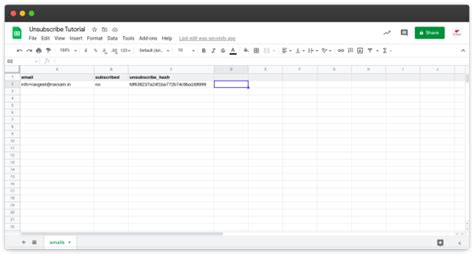 Add Unsubscribe Link in Emails using Google Apps Script