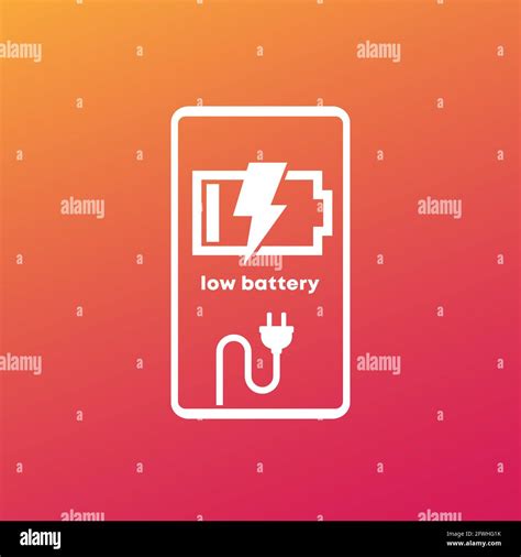 Low battery alert Stock Vector Images - Alamy
