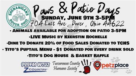 TCHS PAWS & PATIO DAYS, 704 East Ave, Dover, OH, United States, Ohio ...