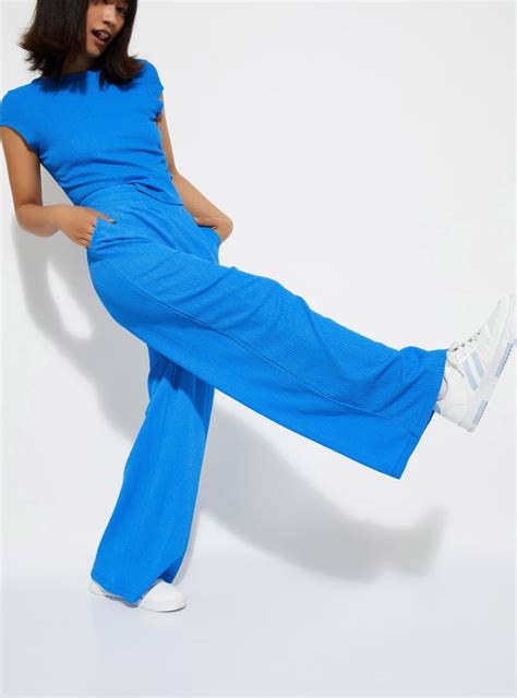 Buy URB_N Women Textured Knit Wide Leg Trousers Online at just Rs. 899. ...