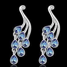 Sukkhi Glimmery Mayur Blue Austrian Crystal Austrian Crystal Peacock ...