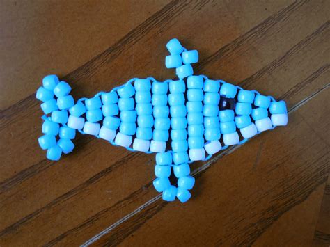 Dolphin Pony Bead Animal | Pony bead animals, Pony bead crafts, Pony beads