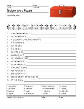 Image result for ToolBox Word Search