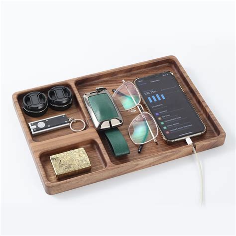 BADIWAL Interio Solid Wood Desk Organiser Tray Cum Wooden Mobile ...