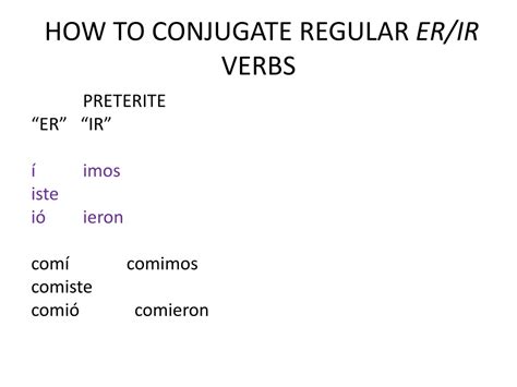 PPT - When to use the preterite tense PowerPoint Presentation, free ...
