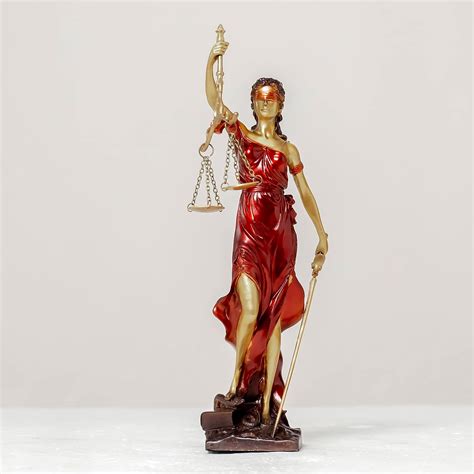 Buy Lady Justice Statue 100% Bronze Casting,11.6'' Tabletop Display ...