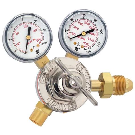 Smith Equipment Gas Regulator, Argon, Helium, Nitrogen, Single Stage, 0 ...