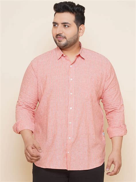 Coral Linen Stripe