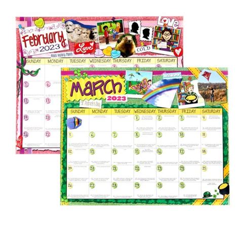 Really Good Stuff Monthly Calendar Pages And Stickers 2022 2023 ...