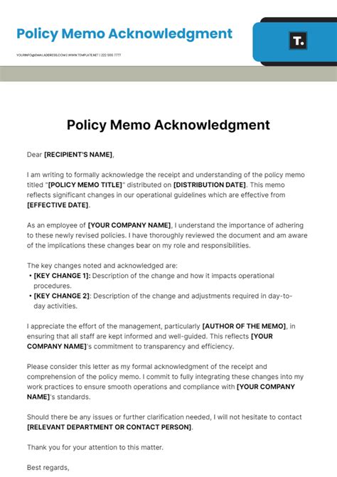 Free PPE Policy Memo Template to Edit Online