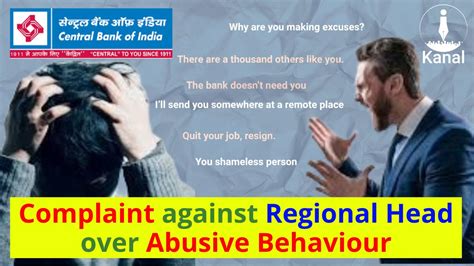 Complaint Lodged Against Central Bank of India Regional Manager in ...