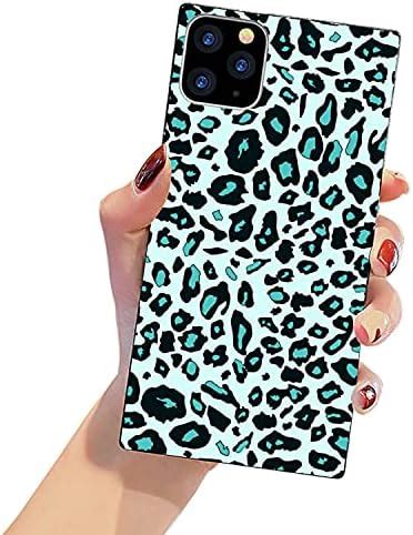 Square Edge iPhone 11 Case,Blue Leopard Print iPhone 11 Cases for Women ...