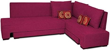 Home City Rome L Shape Sofa Cum Bed Set Pink : Amazon.in: Home & Kitchen