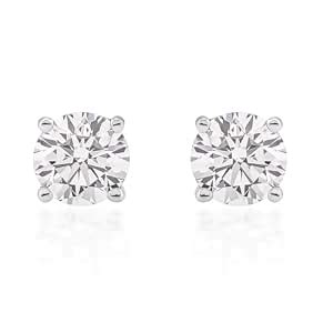 PMJ 18KT Yellow Gold Diamond Stud Earrings | 0.16 Ct VVS Clarity ...
