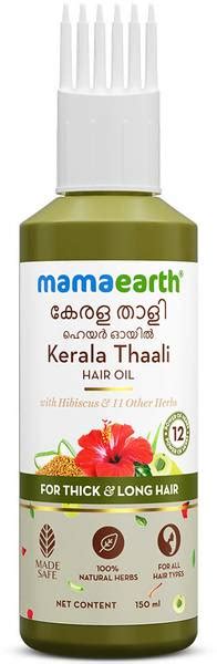 Mamaearth Kerala Thaali Hair Oil with Hibiscus, Bhringraj, Methi Dana ...