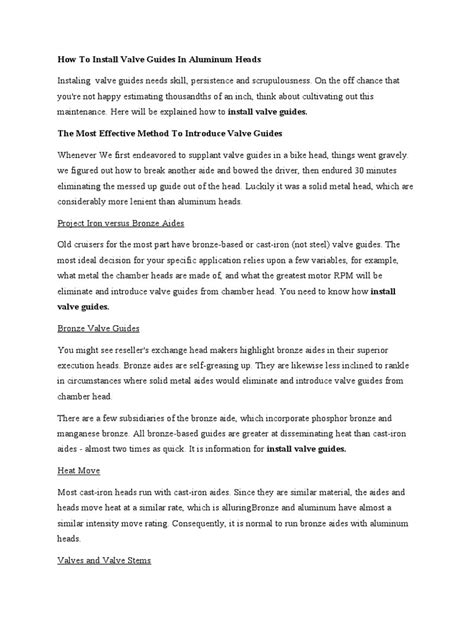 Image result for Installing Valve Guide