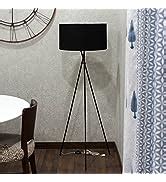 Craftter Off White Textured Round Table Lamp for Home, Office- Metal ...