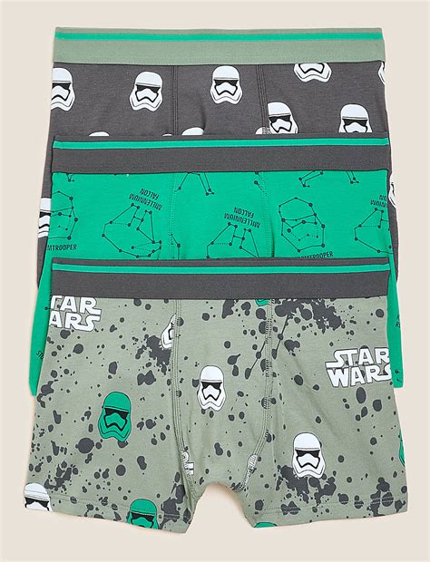 Buy 3pk Cotton Rich Star Wars™ Trunks at Marks & Spencer