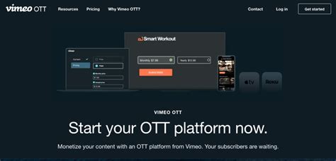 Vimeo OTT Video Content Monetization Platform Aesthetic PNG