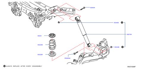 Nissan Rogue Suspension Sway Bar Bracket Bolt. Suspension - 01125-N037U ...