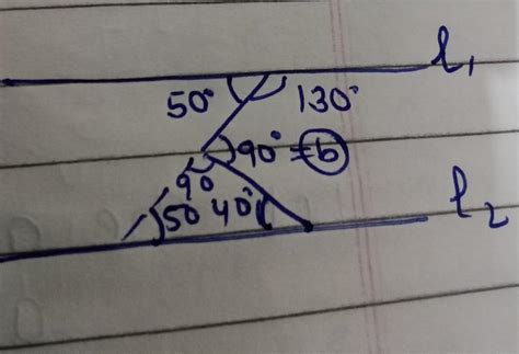 In the figure above, 11 || 12, a = 130 deg and c = 40 deg What isthe ...
