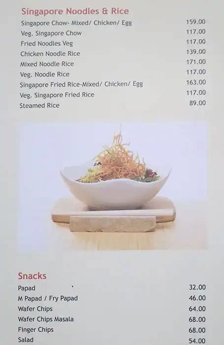 Menu at Song Hay, Kolkata, 3, Waterloo St