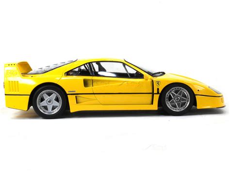 1987 Ferrari F40 yellow with Enzo figure 1:18 KK Scale diecast Scale ...