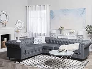 VILNIUS Alaya Solid Sal Wood Fabric Upholstered 5 Seater Left Hand Side ...