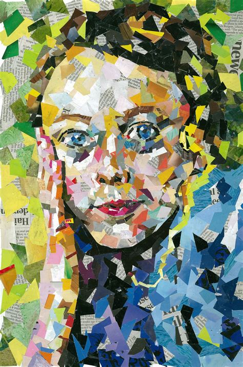 Magazine collage, Paper collage art, Collage portrait