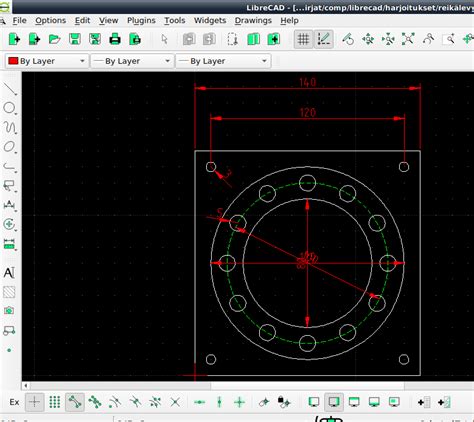 LibreCAD Rectangle 的图像结果
