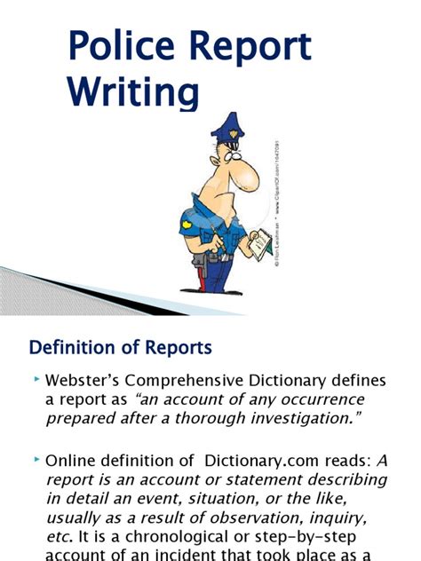 Image result for Police Report Writing Training