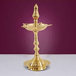 Buy Artshai Traditional Kerala Brass Diya Oil/Ghee Diya Deepak Lamp ...