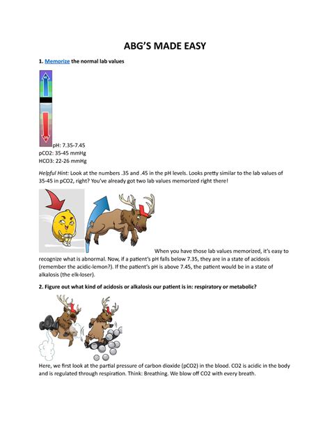 ABGs Made Easy - ABG - ABG’S MADE EASY Memorize the normal lab values ...