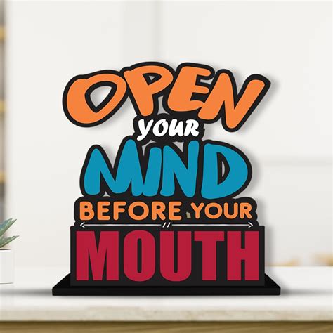 Buy Artvibes Wooden Idols and Figurine Open Your Mind Before Your Mouth ...