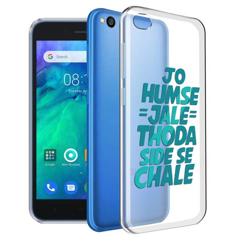 Fashionury Transparent Printed Back Cover for Redmi Go Circles''JO ...