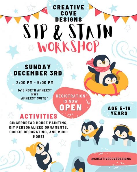 Sip & Stain™ Kids Christmas Workshop (December 3, 2023), Creative Cove ...