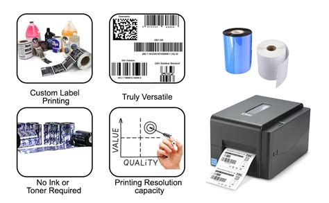 TSC TE 244 Barcode Printer with One Label Roll and One Wax Ribbon Free ...