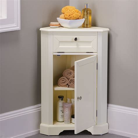Wooden Corner Cabinet For Small Bathroom